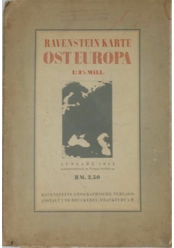 Ravenstein Karte Ost Europa,1943 r.