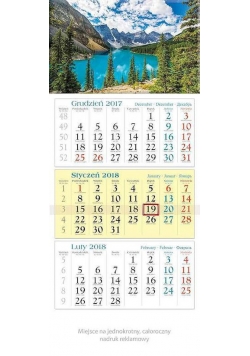 Kalendarz 2018 KT12 Jezioro