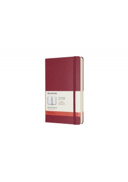 Kalendarz 2018 dzienny Moleskine 12M L, twarda oprawa, bordowy