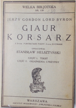 Giaur Korsarz, 1930 r.