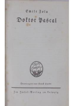 Doftor Pascal, ok. 1925 r.
