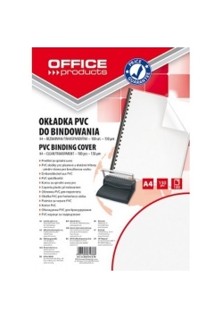 Okładki do bindowania Office Products PVC A4 transparentny