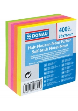 Kostka samoprzylepna neonowa 400 sztuk