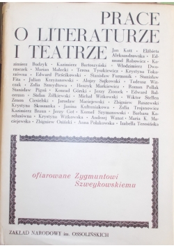 Prace o literaturze i teatrze