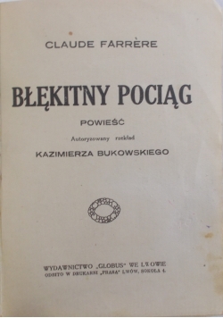 Błękitny pociąg, 1926 r.