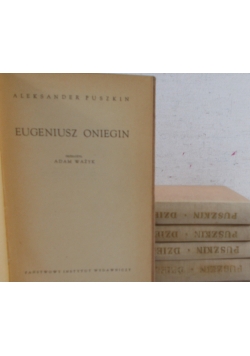 Eugeniusz Oniegin - Tom I - VI (zestaw 5 książek )