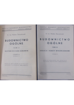 Budownictwo ogólne, Tom II-III, ok. 1950r.