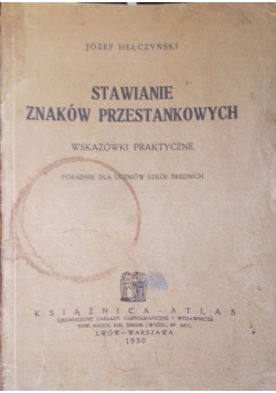 Stawianie znaków przestankowych, 1930r.