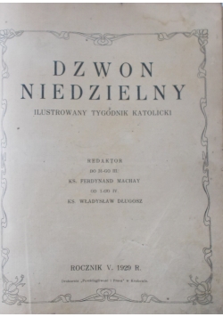 Dzwon niedzielny, Ilustrowany tygodnik katolicki, 1929r.