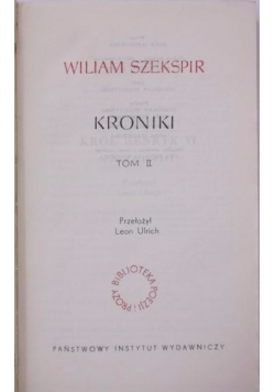Kroniki, tom II