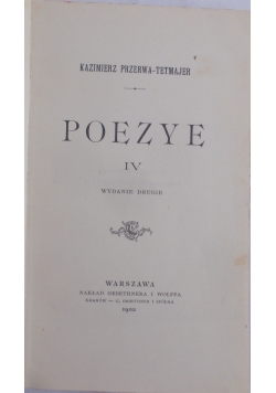 Poezye IV, reprint z 1902 r.