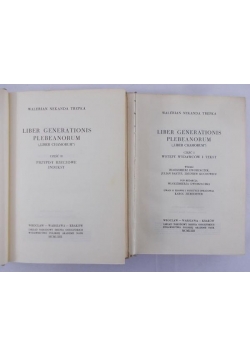 Liber generationis plebeanorum , Część 1 i 2