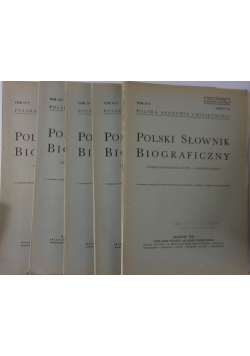 Polski słownik Biograficzny, 5 zeszytów