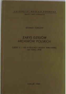 Zarys dziejów archiwów Polskich cz II