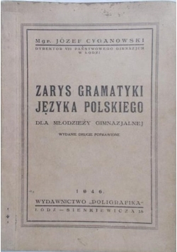 Zarys gramatyki języka Polskiego, 1946r.