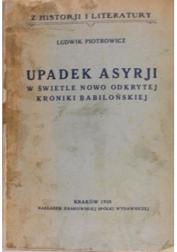 Upadek Asyrji, 1928r.