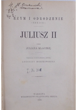 Juliusz II, 1900 r.