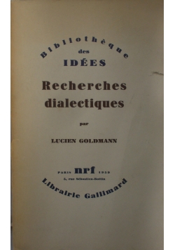 Recherches dialetiques