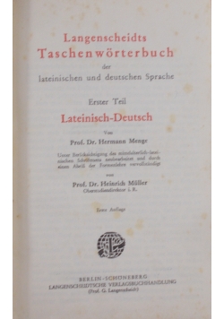 Langenscheidts Taschenwörterbuch, 1937r