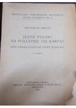J ęzyk polski na południe od Karpat,1938r.