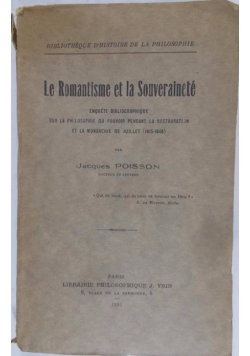 Le Romantisme et la  Souverainete, 1932