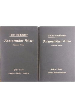 Anatomifcher Atlas, tom I i III -  1940r.