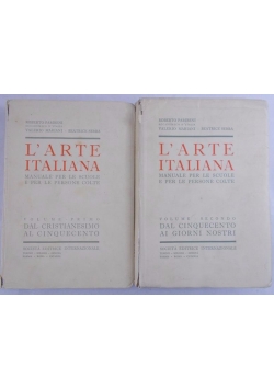 L'arte Italiana, Volume I i II , 1937 r.