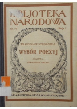 Wybór poezji, 1922 r.