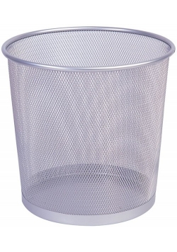Kosz na śmieci Q-Connect metalowy 12L srebrny