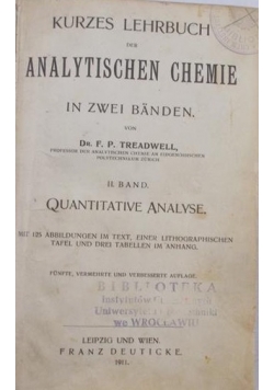 Analytischen chemie, 1911r