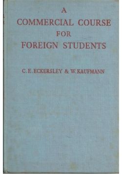A Commercial Course For Foreign Students