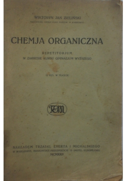 Chemja organiczna, 1922r