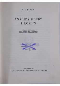 Analiza Gleby i roślin
