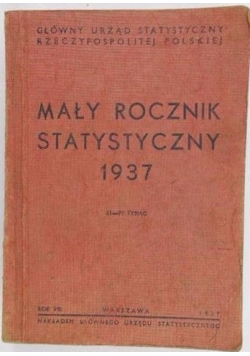 Mały rocznik statystyczny, 1937 r.
