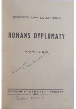 Romans dyplomatyczny, 1935 r.
