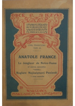 Obce Języki, utwory literatury europejskiej wraz z dosłownemi przekładami, 1923r