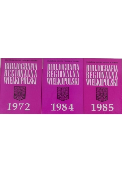 Bibliografia regionalna Wielkopolski, Zestaw 3 książek