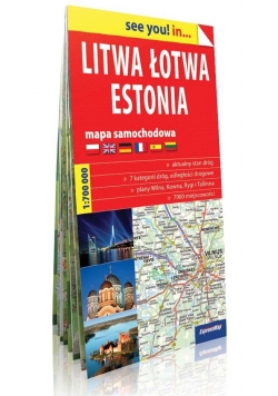 Litwa, Łotwa, Estonia see you! in... mapa samochodowa 1:700 000