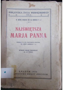 Najświętsza Maryja Panna,1934r.