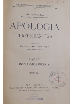 Apologia chrześcijaństwa, tom IV cz. II, 1905 r.
