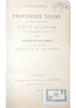 Providence divine, 1881 r.