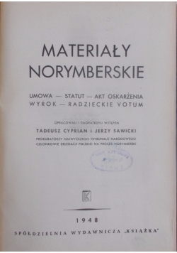 Materiały Norymberskie, 1948 r.
