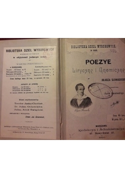 Poezje Liryczne i Gnomiczne , 1900 r.