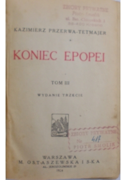 Koniec epopei, 1924 r.