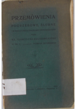 Przemówienia  pogrzebowe i ślubne