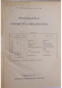Preparatyka chemiczna organiczna