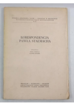 Korespondencja Pawła Stalmacha