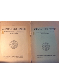 Ziemia i jej dzieje - przewodnik po I i II wystawie Muzeum Ziemi,1948r; 1951r.