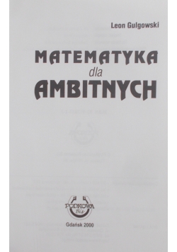 Matematyka dla ambitnych