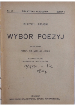 Wybór poezji, 1924 r.